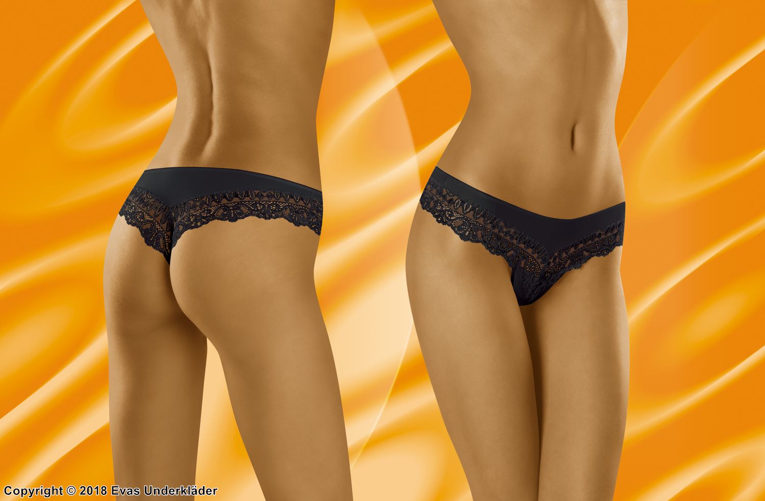 Beautiful thong, microfiber, lace embroidery
